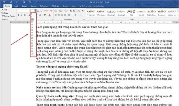 Chọn kích thước font mong muốn và nhấn Enter