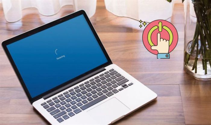 Khởi động lại laptop để khắc phục lỗi Zoom không mở camera trên laptop