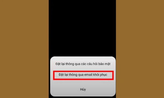 Khôi phục mật khẩu riêng tư trên OPPO qua email khi quên mật khẩu.