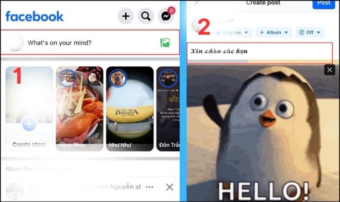 Dán nội dung với kiểu chữ đặc biệt vào bài đăng, tiểu sử hoặc story trên Facebook