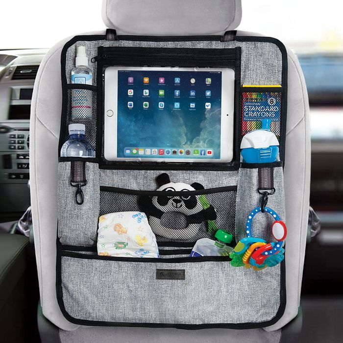 The organizer placed on the backseat, perfect for keeping your car essentials in order.