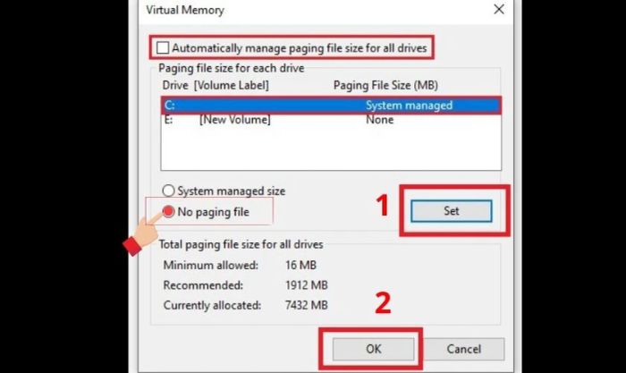 Cách tắt virtual memory như thế nào? Hướng dẫn chi tiết các bước thực hiện