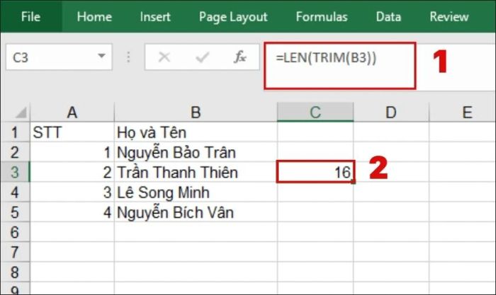 hàm len trong excel dùng để làm gì