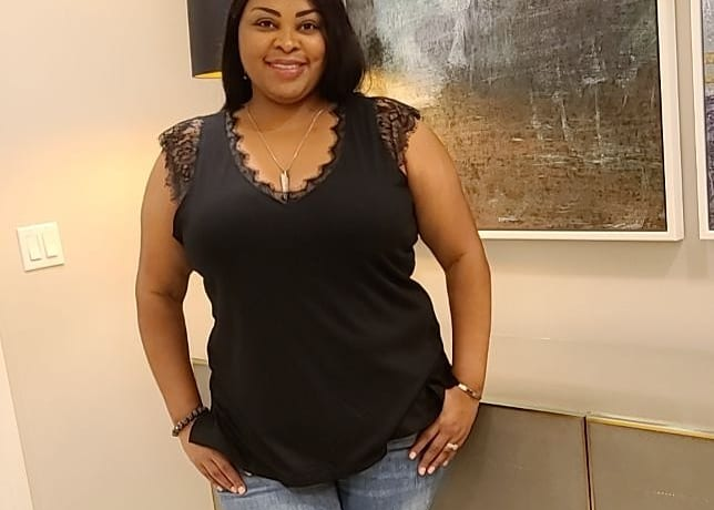 reviewer dressed in black attire
