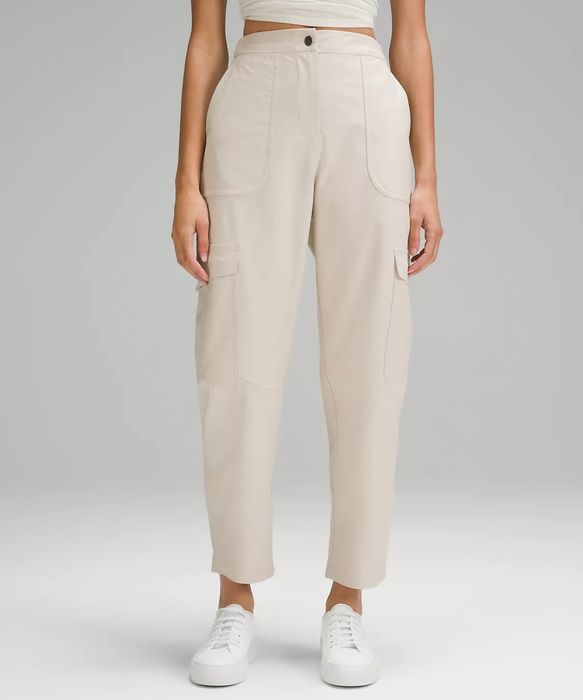 cargo cream pants on Lululemon