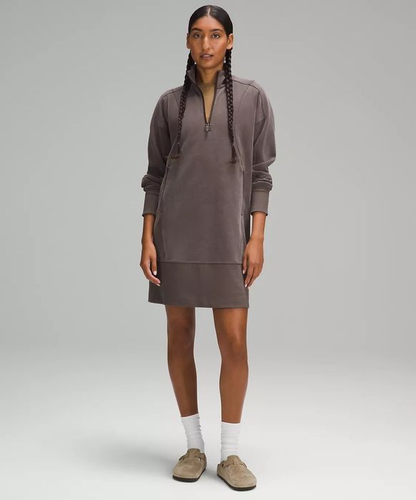 sweater dress worn by a model