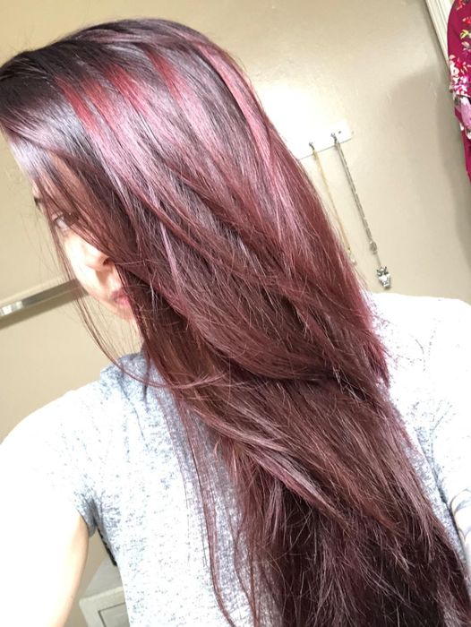 A reviewer's hair after using Arctic Fox dye