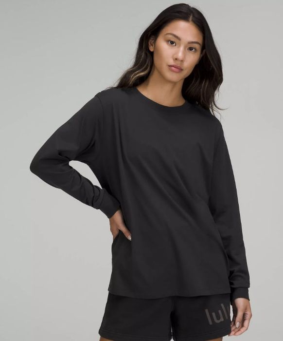 A black long-sleeve tee