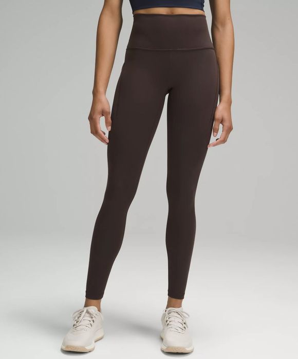 A pair of brown leggings