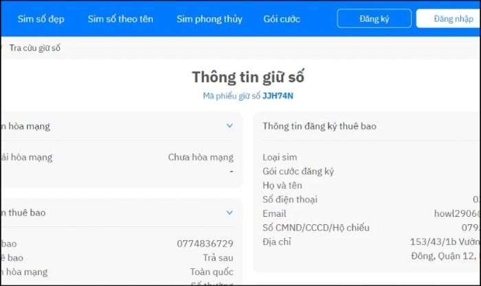 Mã phiếu giữ số của bạn sẽ được hiển thị trên màn hình