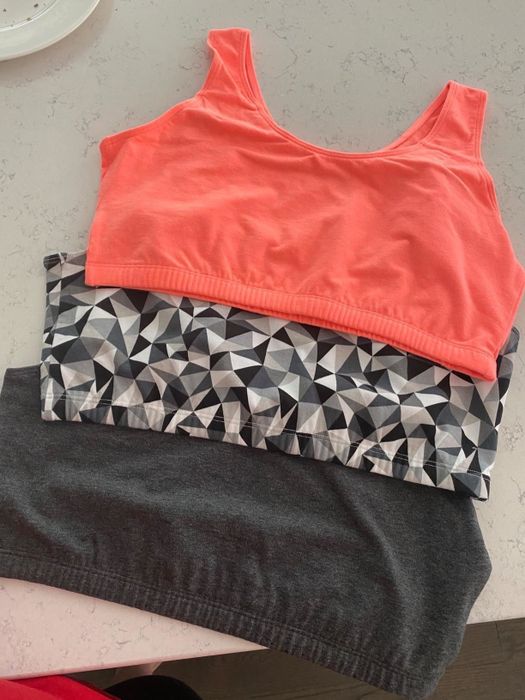 Reviewer image showing three bras
