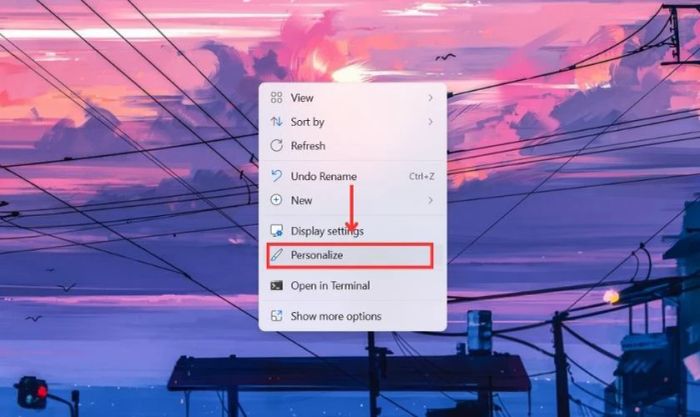 Thay đổi hình nền máy tính bằng cách chọn Theme mới trên Windows 11