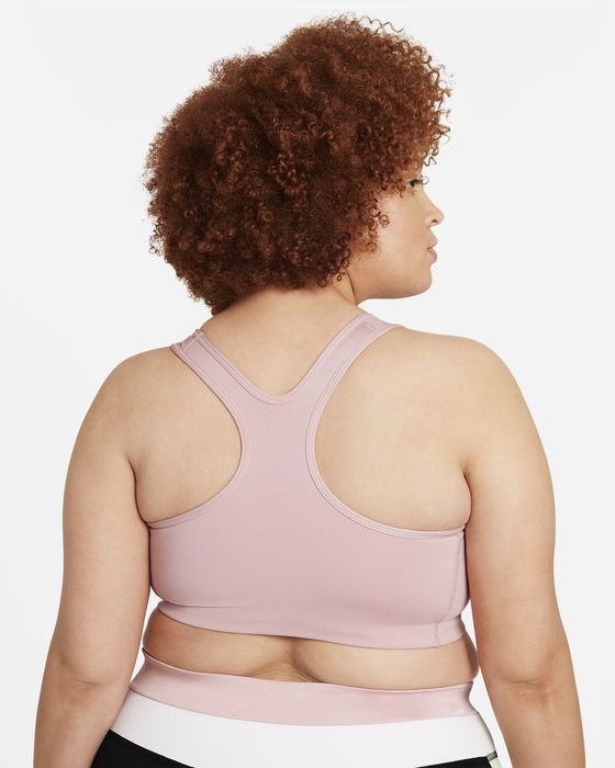 Model showcasing the pink bra