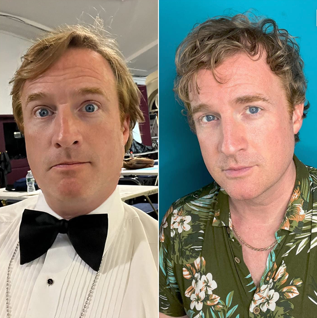 Reviewer's hair transformation from limp to defined curls after using the product