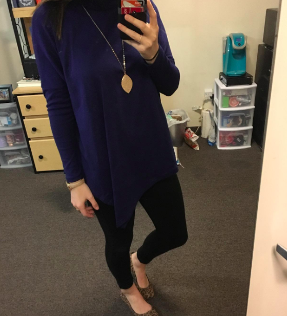 A style influencer styled in the sapphire statement piece