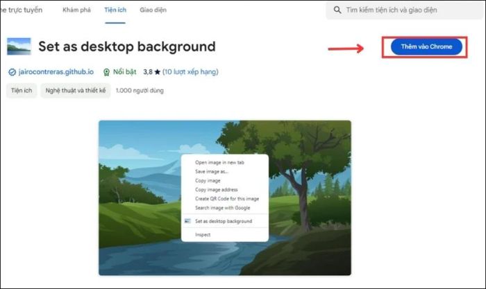 Hướng dẫn thay đổi hình nền máy tính bằng trình duyệt Google Chrome