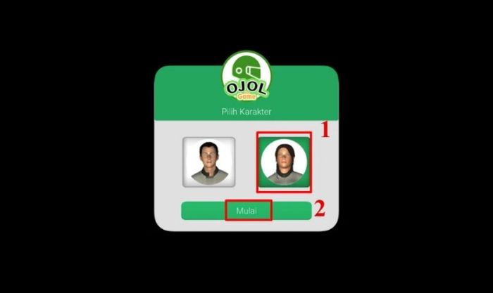 Sau đó, bạn hãy lựa chọn giới tính và nhấn vào nút Mulai trên màn hình điện thoại