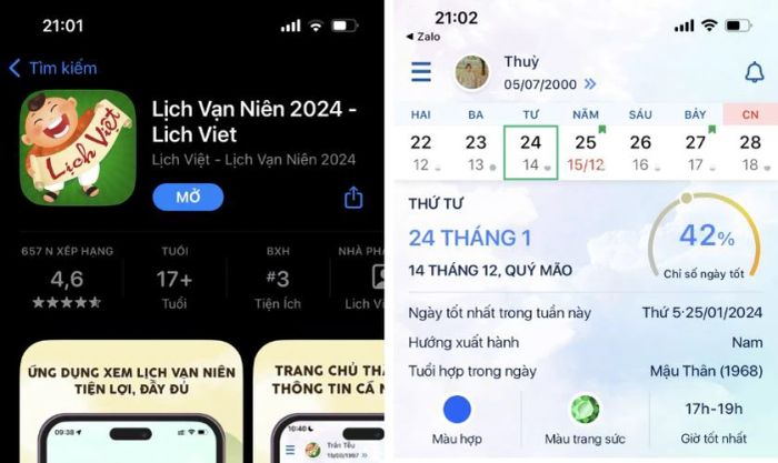 Hướng dẫn cài lịch âm cho iPhone qua ứng dụng bên thứ ba