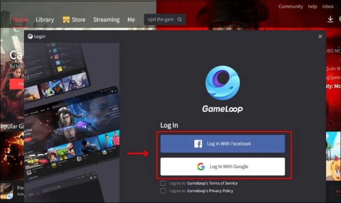 Trên giao diện mới của GameLoop, việc đăng nhập tài khoản là bắt buộc