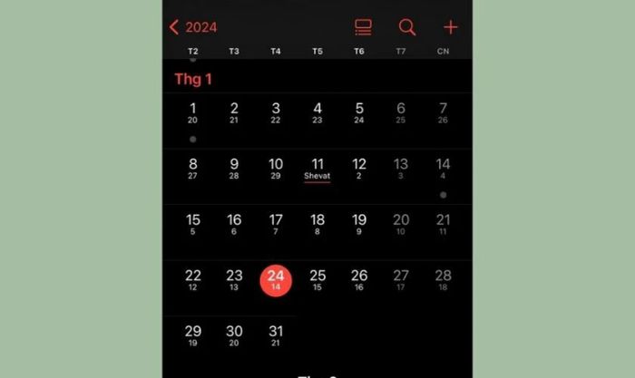 Hoàn thành việc thêm lịch âm vào iPhone