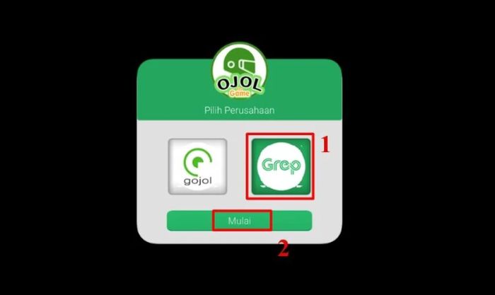 Bước cuối cùng là chọn giữa Gojol và Grap, sau đó nhấn Mulai để hoàn tất
