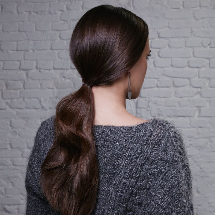 Model showcasing frizz-free hair