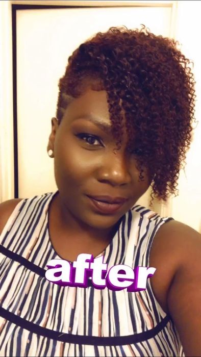 The same reviewer with a perfectly matching extension piece, giving them a stunning new look