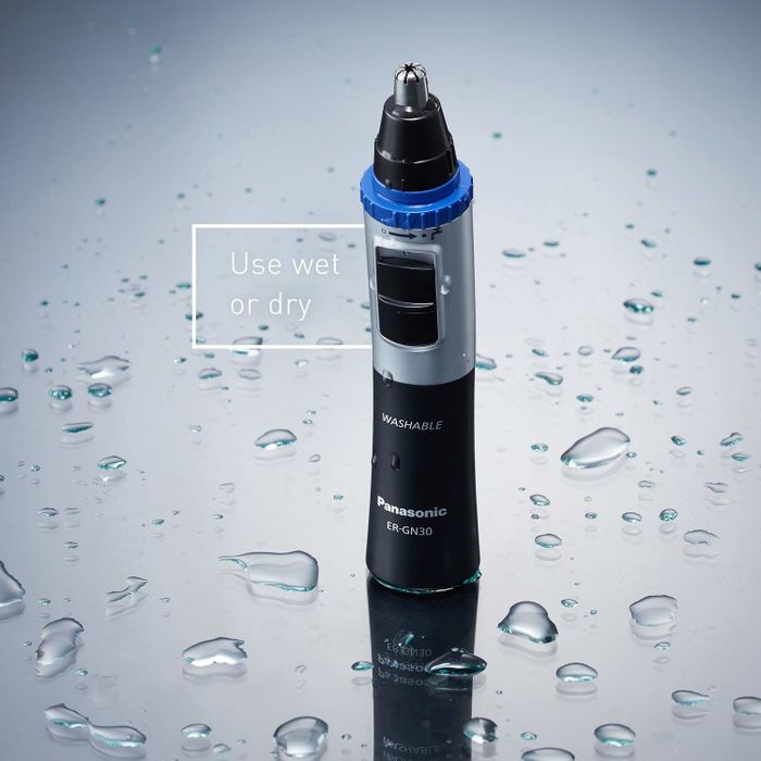 Panasonic's electric nose hair trimmer, fully washable for convenience.