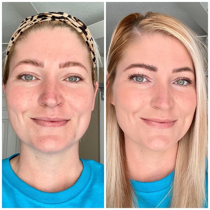 A reviewer is wearing the BB cream.