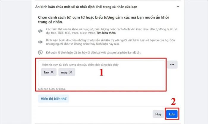 Sau cùng, nhấn Lưu để hoàn tất