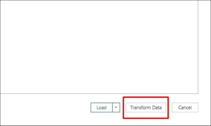 Tick vào mục Transform data
