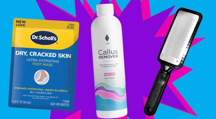 Dr. Scholl's foot mask, callus remover, and foot callus scraper