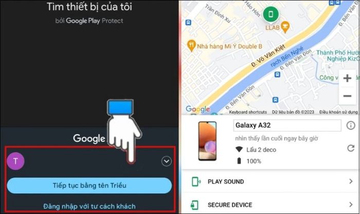 Cách theo dõi vị trí giữa hai điện thoại Android