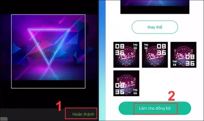 Chọn vào Làm cho đồng bộ để hoàn tất