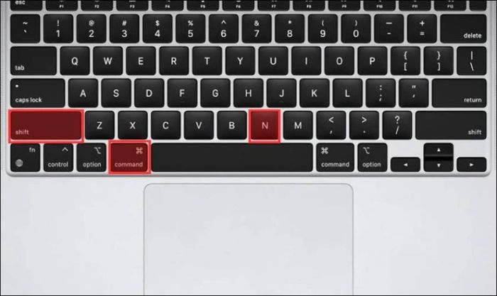 Tạo file trên MacBook bằng cách sử dụng phím tắt