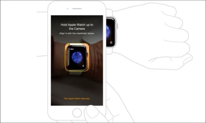 Dùng Camera iPhone để quét màn hình của Apple Watch.