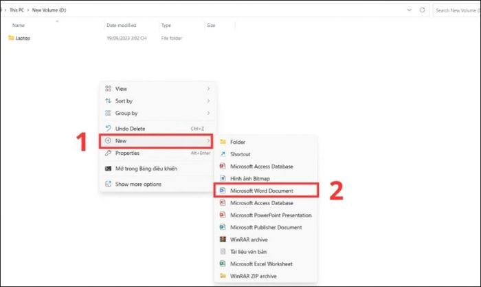 Hướng dẫn tạo file Word trên máy tính