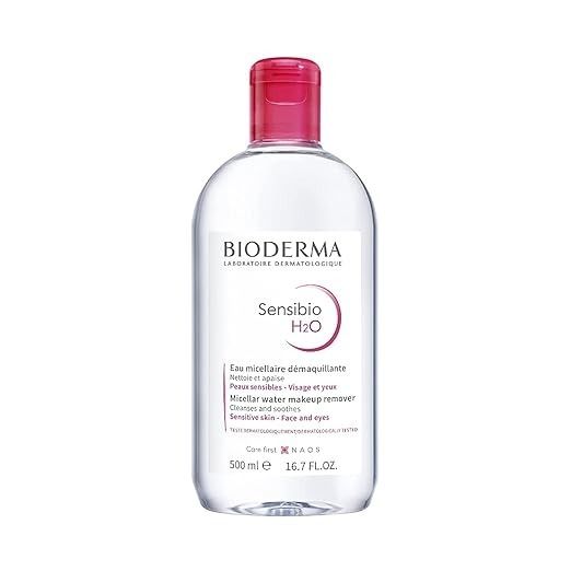 the Bioderma cleanser in action, ready for use