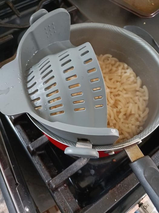 a clip-on strainer