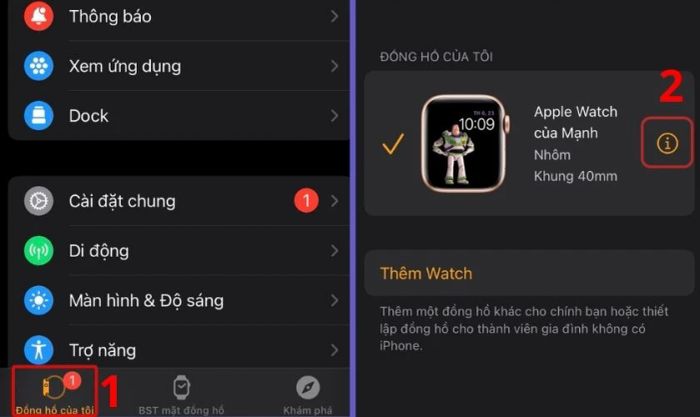 Hướng dẫn ngắt kết nối Apple Watch với iPhone