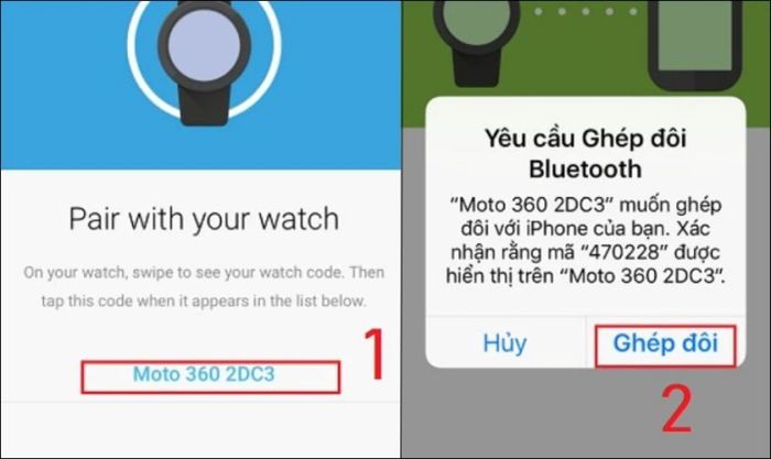 Khi thông báo hiện lên, nhấn chọn Ghép đôi