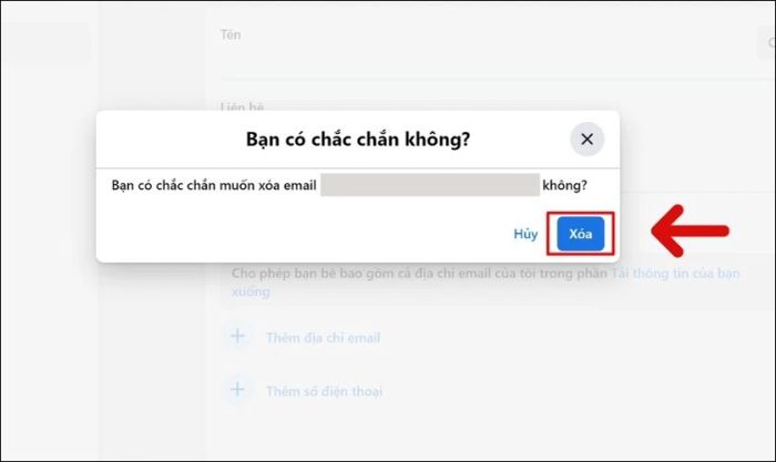 Hướng dẫn tháo liên kết Gmail khỏi Facebook bằng máy tính