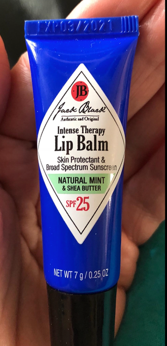 A tube of Jack Black Lip Balm
