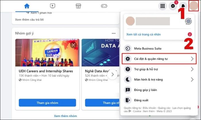 Hướng dẫn tháo liên kết Gmail khỏi Facebook bằng máy tính