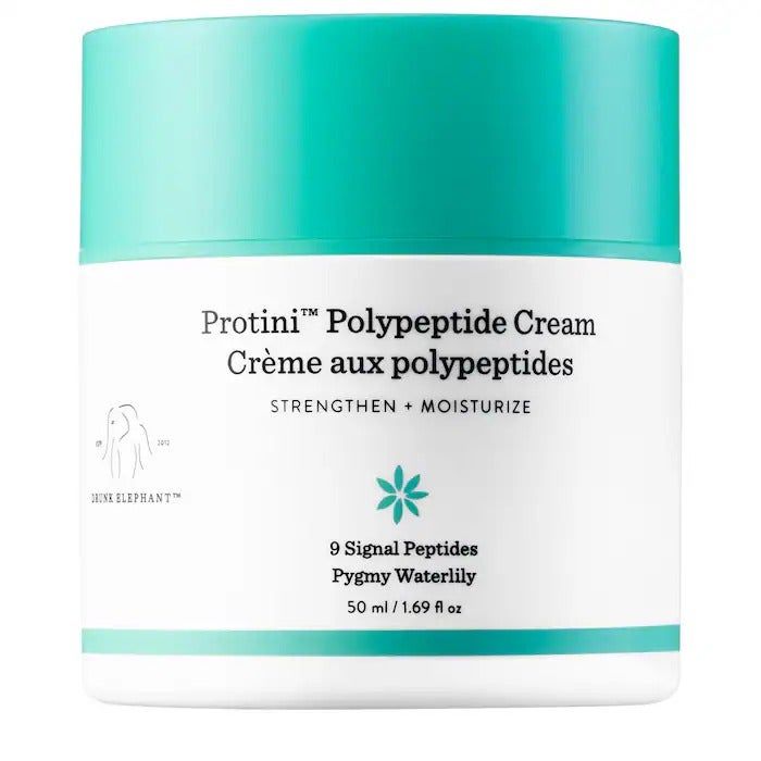 The moisturizer's cream texture in a jar