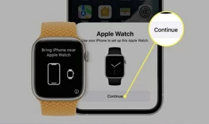 Kích hoạt Bluetooth và đặt điện thoại gần Apple Watch