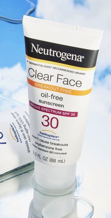 the sunscreen on a mirror