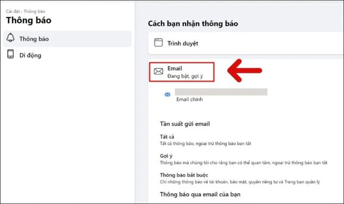 Hướng dẫn thay đổi Gmail chính trên Facebook