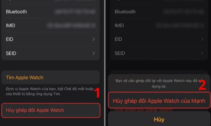 Hướng dẫn chi tiết cách huỷ ghép đôi khi sử dụng đồng hồ thông minh