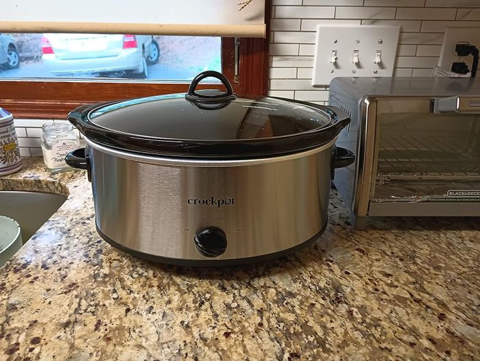 a durable stainless steel slow cooker